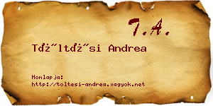 Töltési Andrea névjegykártya