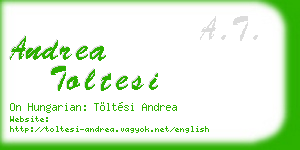 andrea toltesi business card